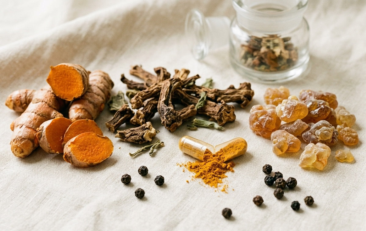 Curcuma, harpagophytum et boswellia, plantes anti-inflammatoires naturelles pour les articulations