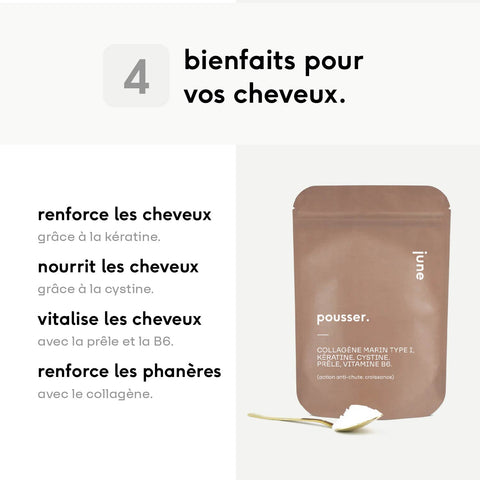 Collagène Marin formule Cheveux+ Kératine, Cystine et Prêle